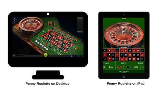 Penny Roulette on Desktop and iPad