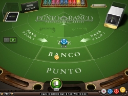 punto banco baccarat online casino game